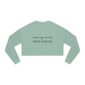 Christmas Movies And Hot Cocoa Cropped Sweatshirt Cozy Holiday Pullover Women Winter Top