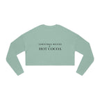 Christmas Movies And Hot Cocoa Cropped Sweatshirt Cozy Holiday Pullover Women Winter Top