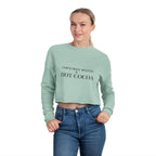 Christmas Movies And Hot Cocoa Cropped Sweatshirt Cozy Holiday Pullover Women Winter Top